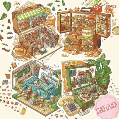 Meow Cottage Vol. 2 Time Box Grandma’s House in Childhood Childhood Pencil Case Mobile Gardening Box Childhood Grocery Store - M - JoyJollyCrafts