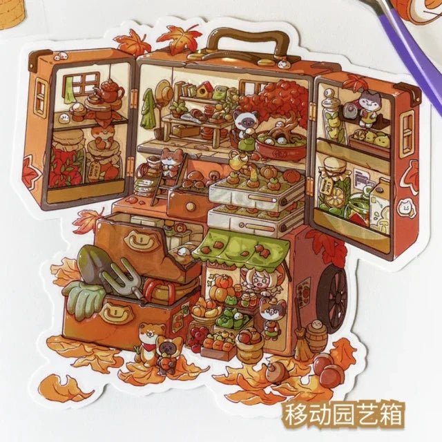 Meow Cottage Vol. 2 Time Box Grandma’s House in Childhood Childhood Pencil Case Mobile Gardening Box Childhood Grocery Store - M - JoyJollyCrafts