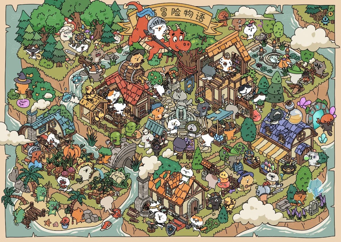 Meow Island Diary Series Meow Tribe Flat Cat Adventure Island - L - JoyJollyCrafts