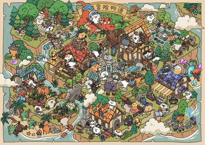 Meow Island Diary Series Meow Tribe Flat Cat Adventure Island - L - JoyJollyCrafts