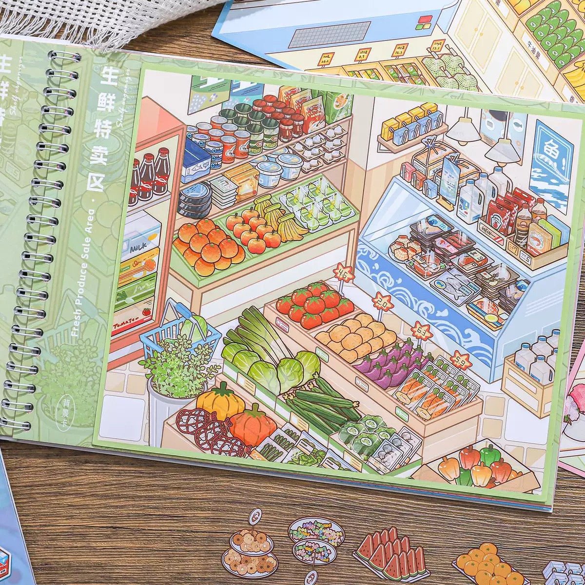 Miniature Scene Sticker Book Shelf Organizer Series - L - JoyJollyCrafts
