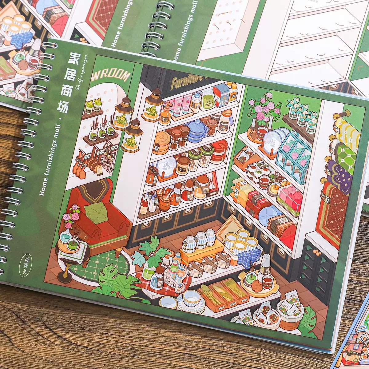 Miniature Scene Sticker Book Shelf Organizer Series - L - JoyJollyCrafts