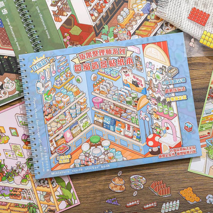 Miniature Scene Sticker Book Shelf Organizer Series - L - JoyJollyCrafts