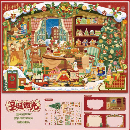 Mr.Paper Cozy Christmas Home Series Christmas Window Display / Christmas Glimmer - M - JoyJollyCrafts