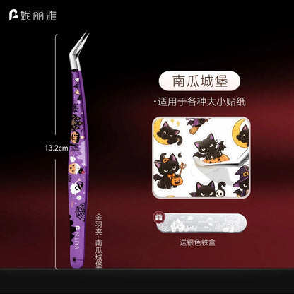 NILIYA Halloween-themed tweezers Ghost Party - Angled Tip Tweezers / Ghost Party - Dolphin Tweezers - JoyJollyCrafts