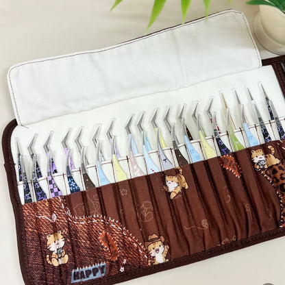 NILIYA Tweezers Storage Bag Leopard Print Kitten / Wavy Puppy - JoyJollyCrafts