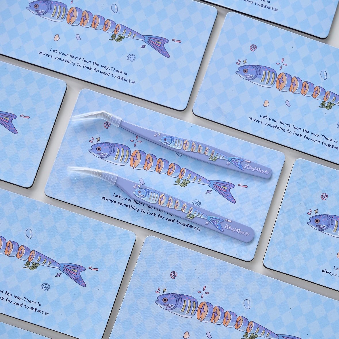 One Tail Fish Tweezers Angled Tip Tweezers - One Tail Fish Tweezers Curved Tip Tweezers - One Tail Fish Tweezers - S - JoyJollyCrafts