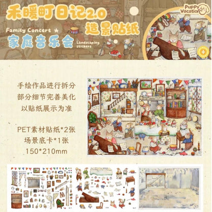 Puppy Vacation Vol. 2 Henuan-cho Diary Garden Restaurant Handmade Cozy House Family Concert - M - JoyJollyCrafts