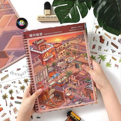 Scenic Wanderings Scene Sticker Book - L - JoyJollyCrafts
