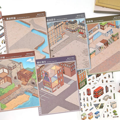 Scenic Wanderings Scene Sticker Book - L - JoyJollyCrafts