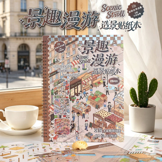 Scenic Wanderings Scene Sticker Book - L - JoyJollyCrafts