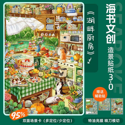 SEABOKE Vol. 3 Cat Owner's Diary / Exploring Floating Town / Lakeside Kitchen - L - JoyJollyCrafts