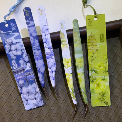Seventeen 2.0 "Four Great Ancient Capitals" Series – Tweezers for Resin Crafting Green / Pink / Blue - JoyJollyCrafts