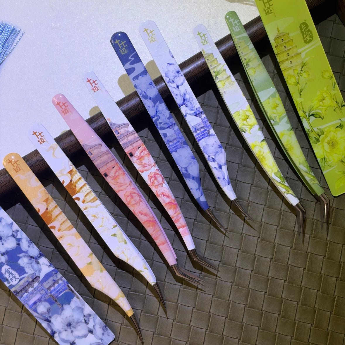 Seventeen 2.0 "Four Great Ancient Capitals" Series – Tweezers for Resin Crafting Green / Pink / Blue - JoyJollyCrafts