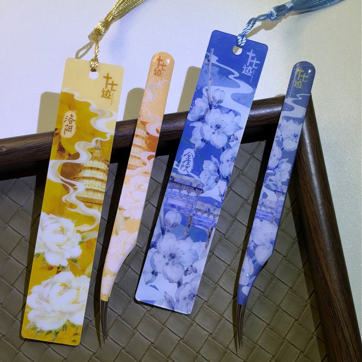 Seventeen 2.0 "Four Great Ancient Capitals" Series – Tweezers for Resin Crafting Green / Pink / Blue - JoyJollyCrafts