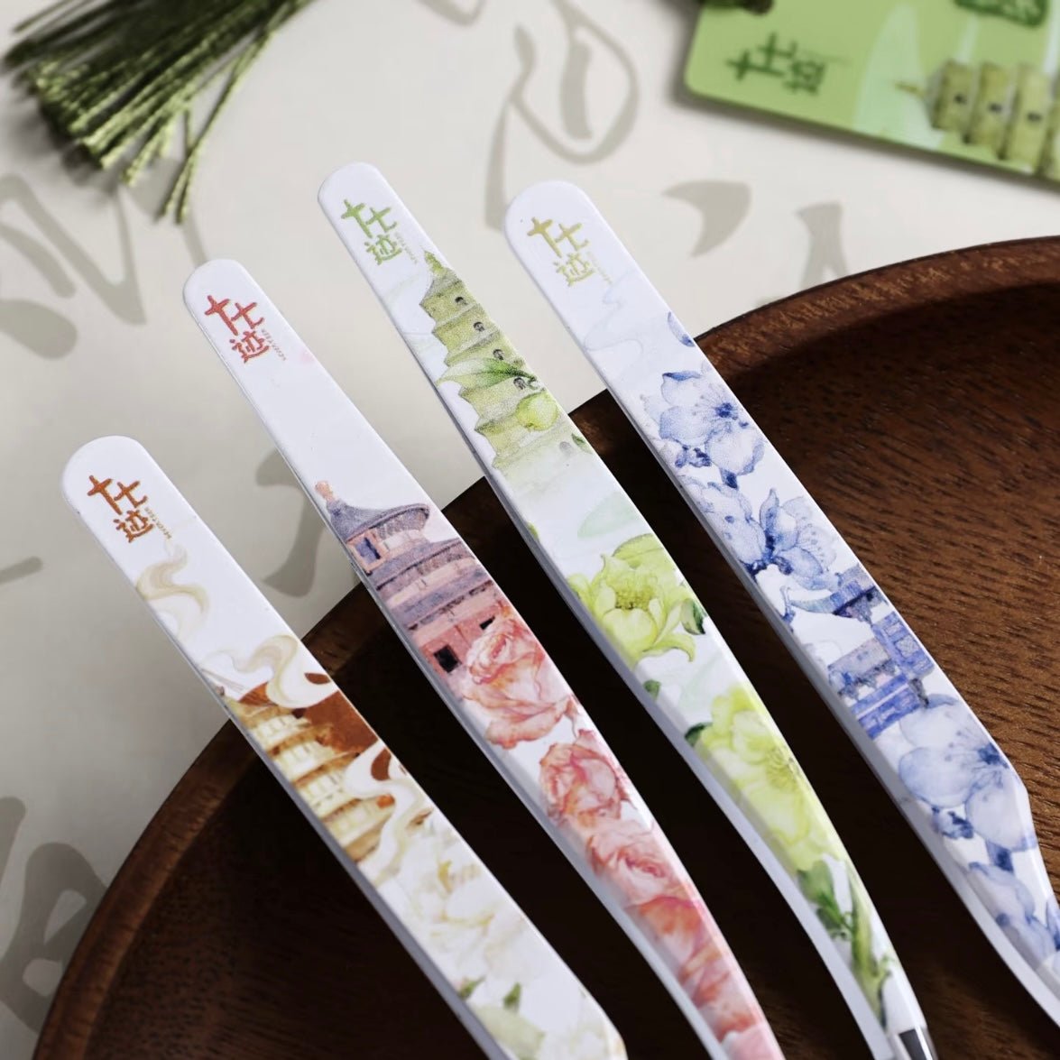 Seventeen 2.0 Four Great Ancient Capitals Tweezers Chang'an - Golden Feather Tweezers Yanjing - Golden Feather Tweezers Indigo-Dolphin Tweezers Luoyang - Dolphin Tweezers - JoyJollyCrafts