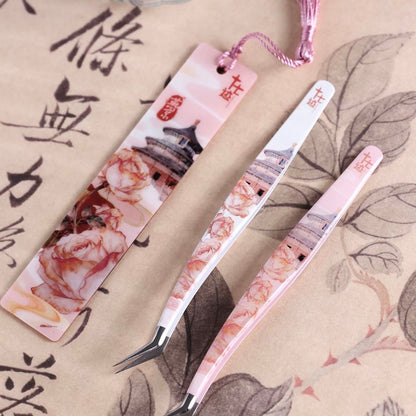 Seventeen 2.0 Four Great Ancient Capitals Tweezers Chang'an - Golden Feather Tweezers Yanjing - Golden Feather Tweezers Indigo-Dolphin Tweezers Luoyang - Dolphin Tweezers - JoyJollyCrafts