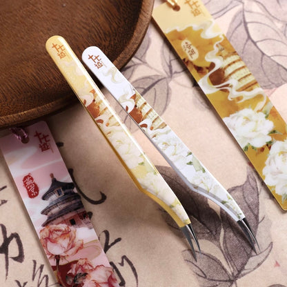 Seventeen 2.0 Four Great Ancient Capitals Tweezers Chang'an - Golden Feather Tweezers Yanjing - Golden Feather Tweezers Indigo-Dolphin Tweezers Luoyang - Dolphin Tweezers - JoyJollyCrafts