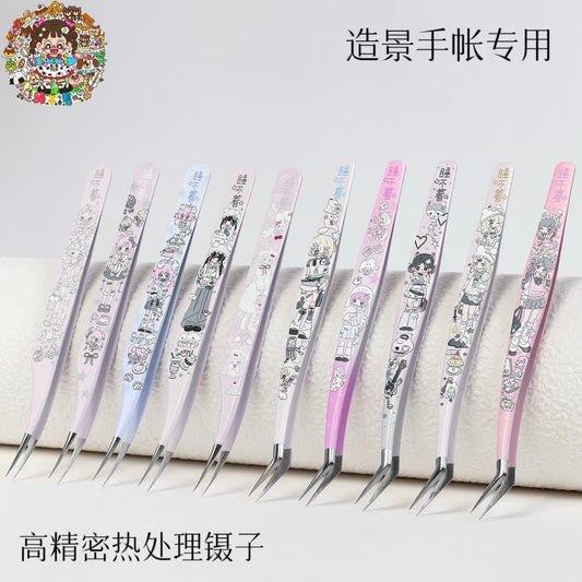 Shui Bu Zhao Tweezers Vol. 6 Angled Tip Tweezers - JoyJollyCrafts