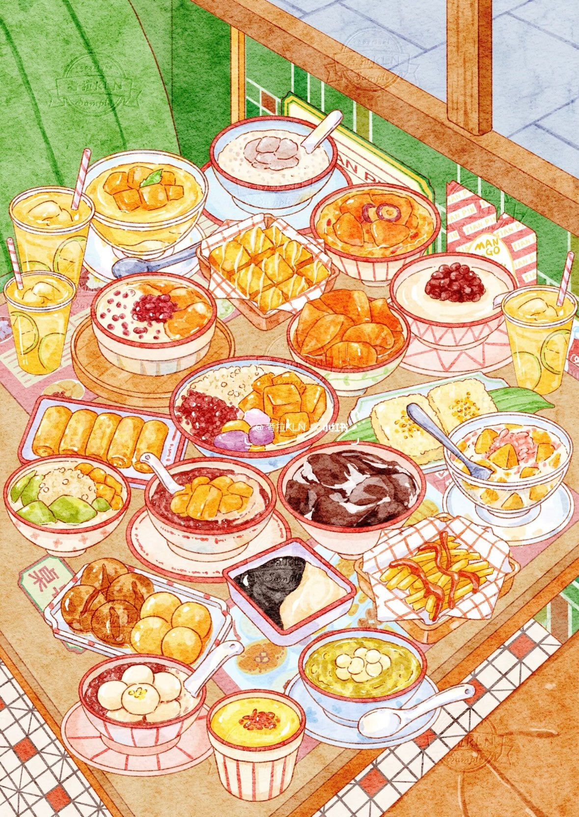 Shui Bu Zhao Vol. 2 BBQ Restaurant + Night Market Food Stall + Breakfast Shop + Dessert Shop - M - JoyJollyCrafts