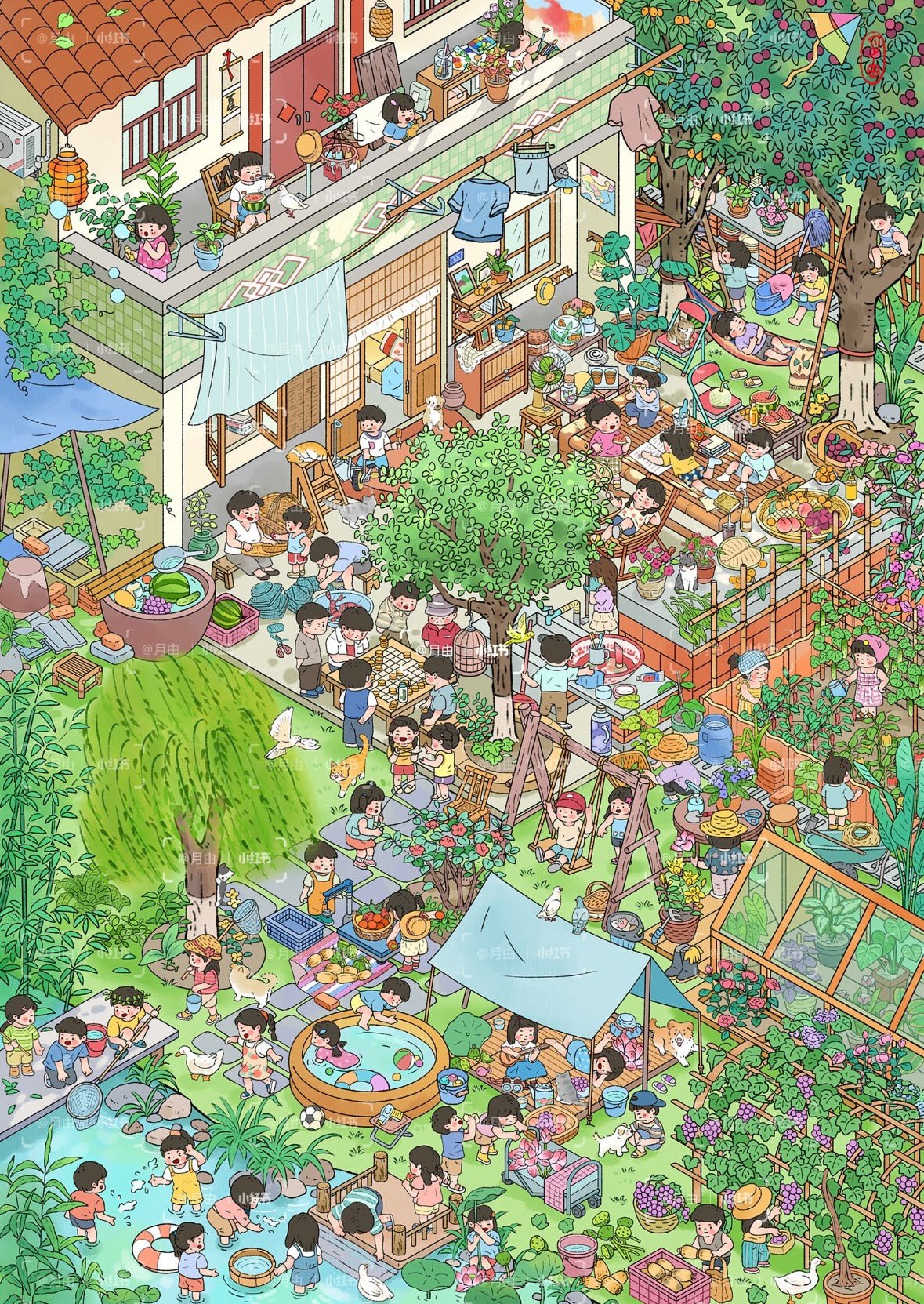 Shui Bu Zhao Vol. 7 Farm Life - Spring Farm Life - Summer Farm Life - Autumn Farm Life - Winter - L - JoyJollyCrafts
