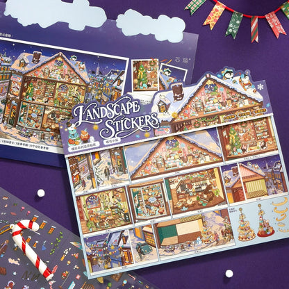 SIMNO Cozy Winter Living Collection Warm Snow Cottage - L - JoyJollyCrafts