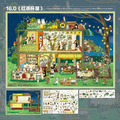 SKYISLE Vol. 16 Fairy Tale Town / Animal Apartment / Red Tea Cup House / Mayor Election - L - JoyJollyCrafts