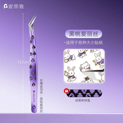 Spade Checkerboard Tweezers A B C D Checkerboard Sweetheart - Dolphin Tweezers - S - JoyJollyCrafts