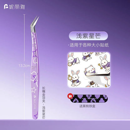 Spade Checkerboard Tweezers A B C D Checkerboard Sweetheart - Dolphin Tweezers - S - JoyJollyCrafts