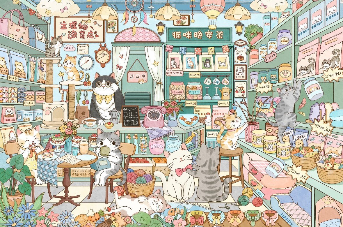Starshaped candies Vol. 3 Dog Flower Shop Cat Grocery Store - M - JoyJollyCrafts