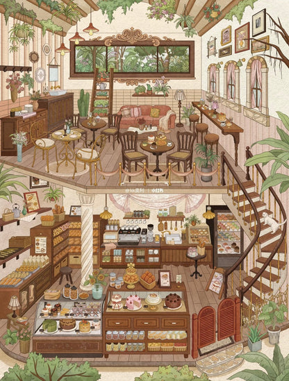 Sticker Park Vol. 1 Luxury Mirror Moments Floral Luxury Mansion Caramel Sweet Villa Golden Light Ball Home of Beloved Treasures - L - JoyJollyCrafts