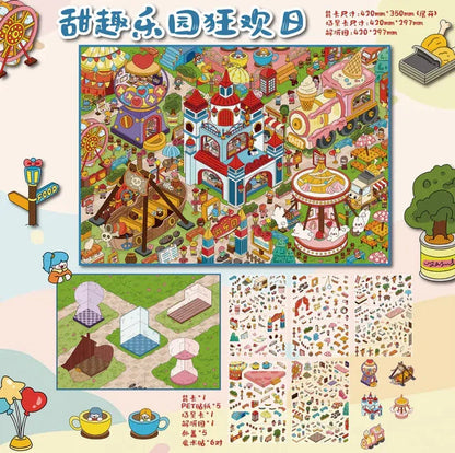 Super Large Vol. 5 Amusement Park Sweet Fun Carnival Day - XL - JoyJollyCrafts
