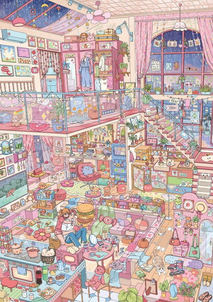Taro Cream Box Vol. 12 Pink Dream Sweet Cottage / A cozy small apartment in Haiyan - L - JoyJollyCrafts