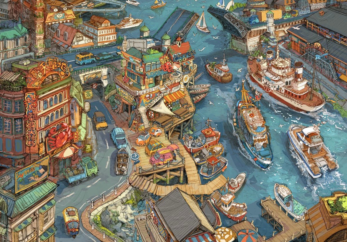 TRIPAW 30.0 "Thanks for Your Hard Work" Series Boyu Wharf / Beat the morning rush hour - XL - JoyJollyCrafts
