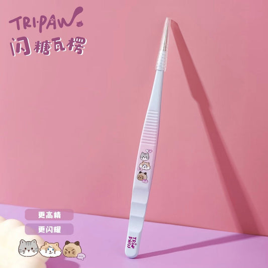 TRIPAW 6.0 Glitter Corrugated Tweezers Angled Tip Tweezers / Straight Tweezers / Curved Tip Tweezers - JoyJollyCrafts