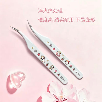 Tweezers Vol. 3 Angled Tip Tweezers Curved Tip Tweezers - L - JoyJollyCrafts