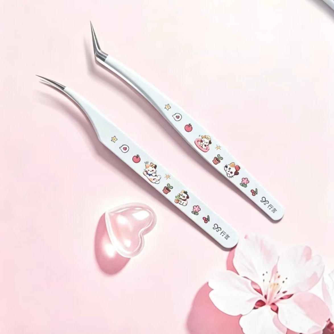 Tweezers Vol. 3 Angled Tip Tweezers Curved Tip Tweezers - L - JoyJollyCrafts