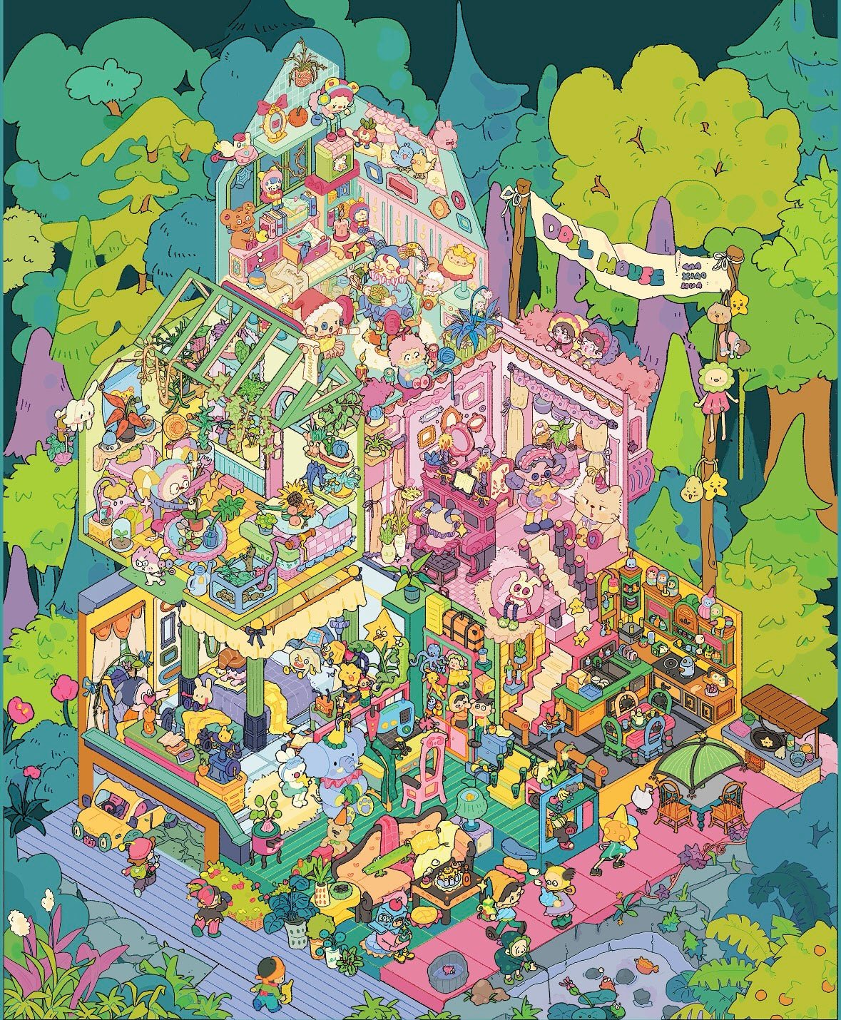 Two Eyes Vol. 11 Cute Pet Toy Store / Forest Dollhouse / Magic Tailor Shop - L - JoyJollyCrafts