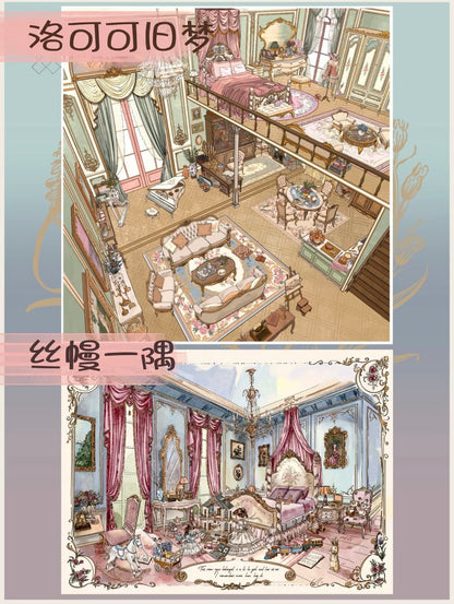 Vol. 1 A Corner of Flowing Drapes Rococo Reverie - XL - JoyJollyCrafts