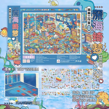 Vol. 1 Deep Sea Dream Sea Breeze Letter Leisure Time All-You-Can-Eat Feast - XL - JoyJollyCrafts