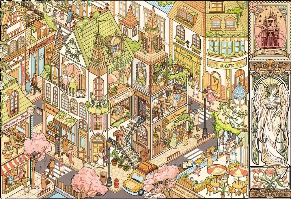 Vol. 10 An Impractical Home Springfield Weaving Town Sweetheart Malibu Bustling Market Day - L - JoyJollyCrafts
