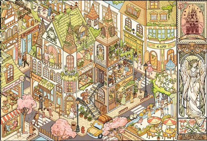 Vol. 10 An Impractical Home Springfield Weaving Town Sweetheart Malibu Bustling Market Day - L - JoyJollyCrafts
