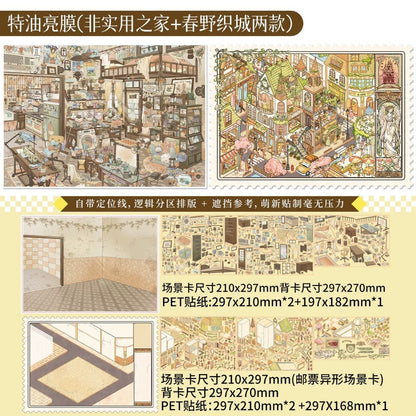 Vol. 10 An Impractical Home Springfield Weaving Town Sweetheart Malibu Bustling Market Day - L - JoyJollyCrafts
