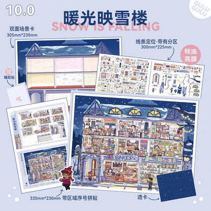 Vol. 10 Time Kaleidoscope Series Tani’s Clock World Manor Banquet Snow is Falling Bustling Street - L - JoyJollyCrafts