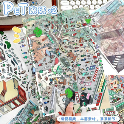 Vol. 106 Street Scene Series Night Market Street Scene - L - JoyJollyCrafts