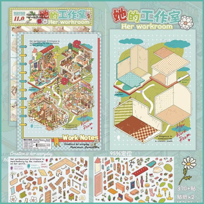Vol. 11 Chinese Courtyard House Four Seasons Courtyard – Spring Rental House Her Studio Humble Dwelling - XL - JoyJollyCrafts