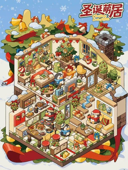 Vol. 110 Christmas Series Christmas Cute Home INFP Christmas Room Christmas Joy House Pink Christmas Night - L - JoyJollyCrafts