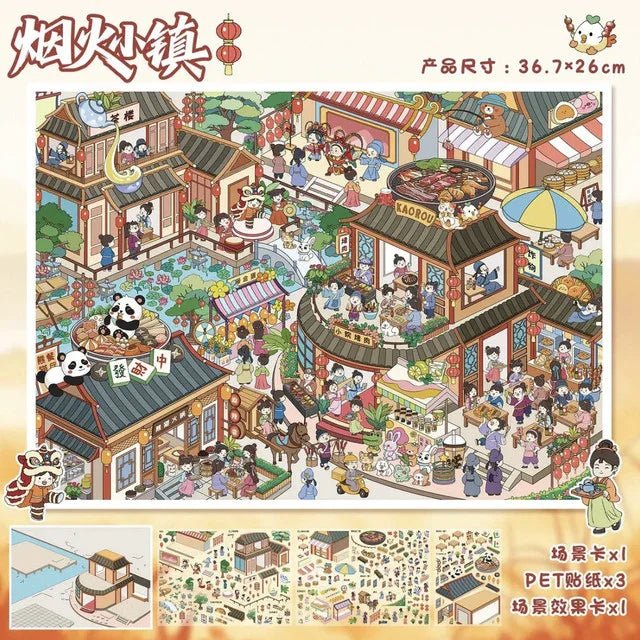 Vol. 114 Firework Town Noodle World - XL - JoyJollyCrafts