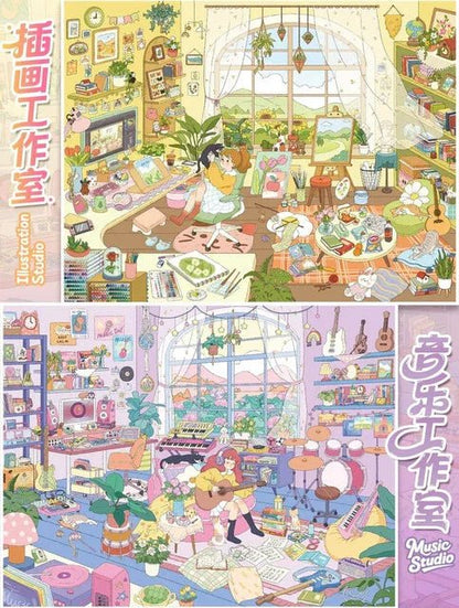 Vol. 115 Music Studio Illustration Studio - L - JoyJollyCrafts