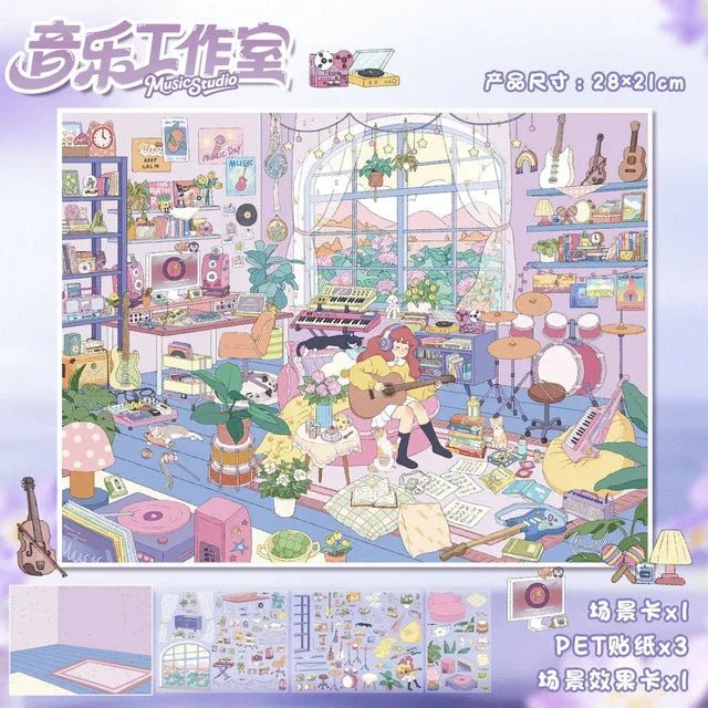 Vol. 115 Music Studio Illustration Studio - L - JoyJollyCrafts